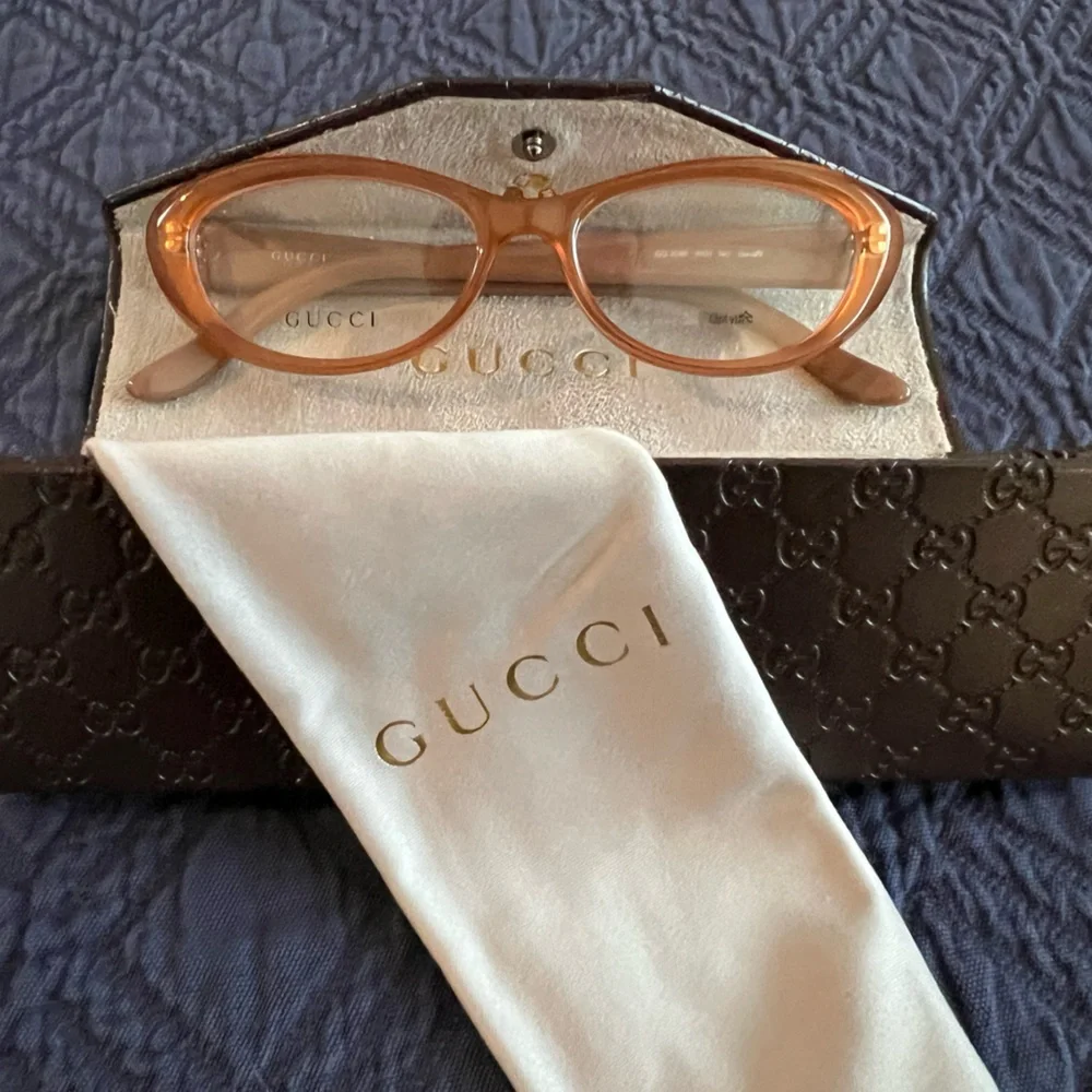 💃🏼 New Authentic Gucci Full Rim Butterfly / Cat Eye Brown Frames 3566 WD1 140 - Picture 5 of 16